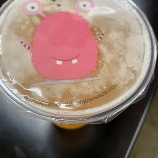 The top of the cup .. cutest little monster I&apos;ve ever seen