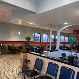 the dining area of a restaurant