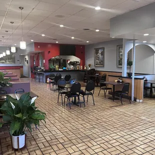 the dining area of a restaurant