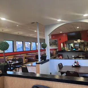 a view of the dining area
