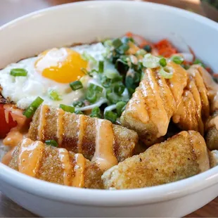 Rice bowl with tofu
