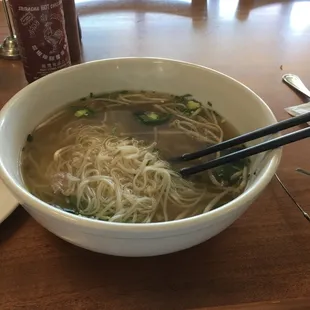 Average Pho small servings of meat&amp;noodles, bowl half full,too much salt. Nice clean store, friendly help. In the neighborhood