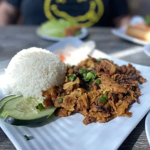 Grilled Bbq Pork w/ steamed rice.