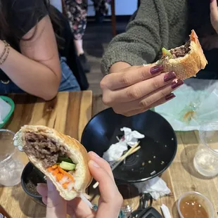 Only remembered to take a picture of the very last bites bc it was so good. The beef banh mi is 100/10
