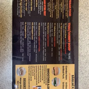 New menu!!