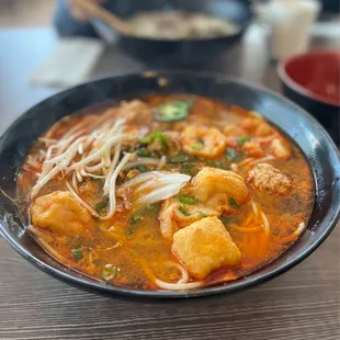 Crab Meat and Tomato Rice Noodle, subbed the noodles for a different type