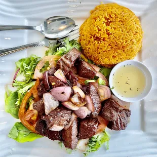 Black pepper steak cubes with tomato rice $16.95