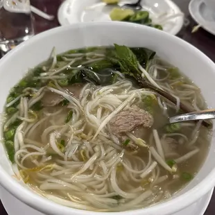 Beef pho with well done steak ‍