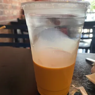 $4.50 Thai Tea portion without ice