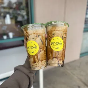 ig: @whatsviveating  | fresh milk coffee with coffee jelly