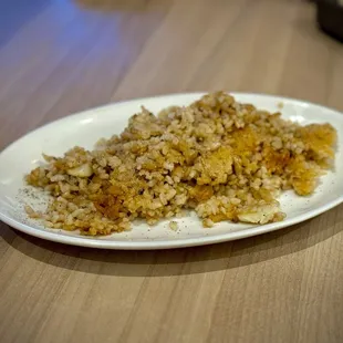 Crispy rice with fish sauce