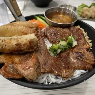 Combo #1 over vermicelli