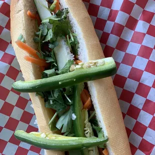 Banh mi chargrilled pork