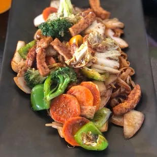 Husband and I had dinner at our little gem of a restaurant tonight! So I had the stir fried vegetables with tofu and noodles!