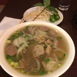 The pho broth hits.