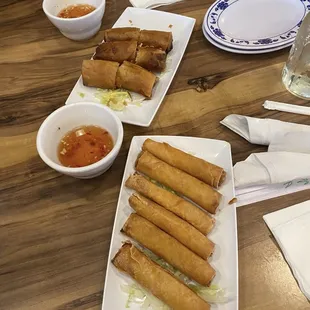 Egg Rolls and shrimp rolls
