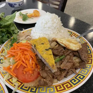 Beef rice combo plate