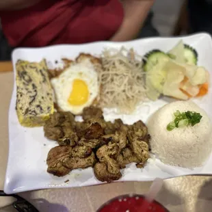 a plate of food on a table