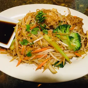 Tofu vegetable rice noodles