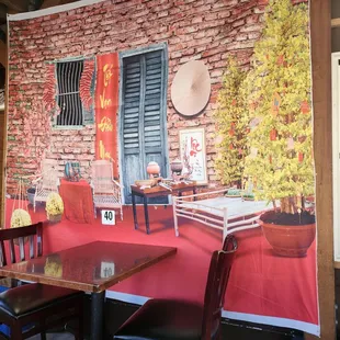 A wall in the place