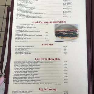 Bahnmi menu prices as of 4/14/23