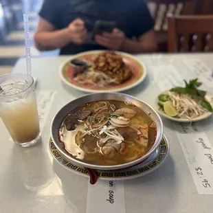 J1. Bun bo Hue  K10. PAd thAi $10.85  pickled limeade