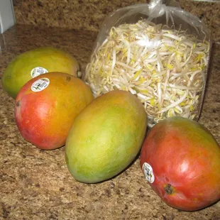 mango $2 each, bean sprouts less that $2 a bag
