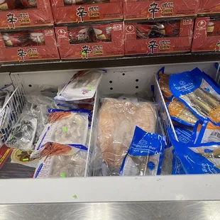 Frozen fish &amp; sausages