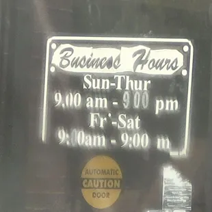 Not closed. Hours updated.