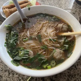 Steak and meatball phó