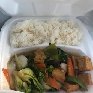 Lunch special Tofu and vegetable stir fry!