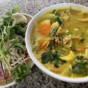Chicken curry soup. So good.