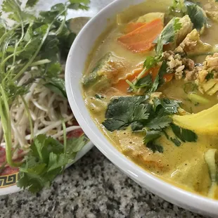 Chicken curry soup