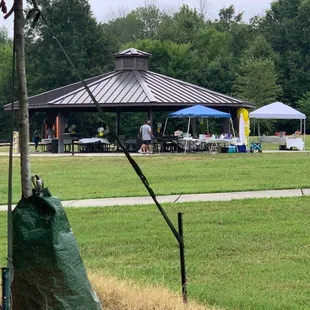 People preparing for a cookout