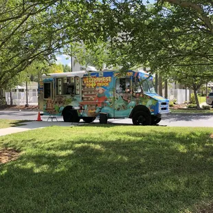 food truck parked on the side of the road