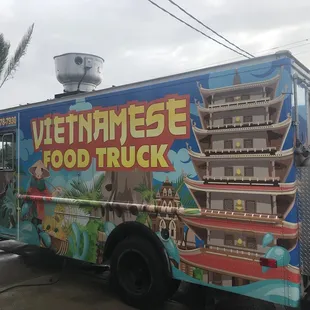 Love the graphics on Vietnamese Food Truck, by Cigar City Brewing, Westshore Business District, Tampa