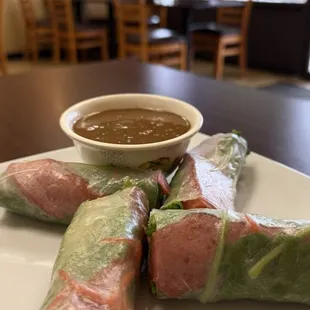 grilled marinated pork rolls...