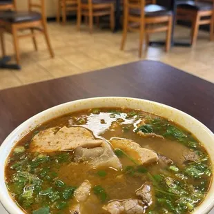 spicy beef noodle soup...