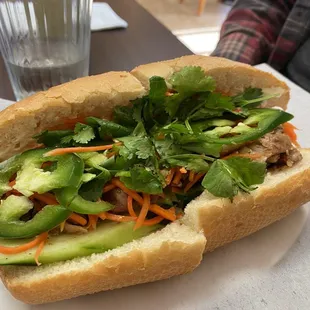 Grilled pork banh mi
