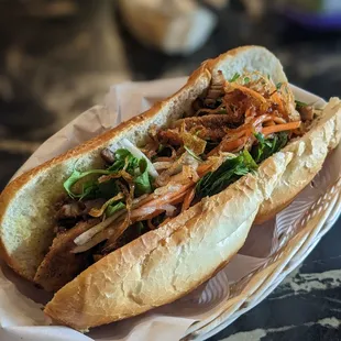 Pork bahn mi.   Best in SeaTac area