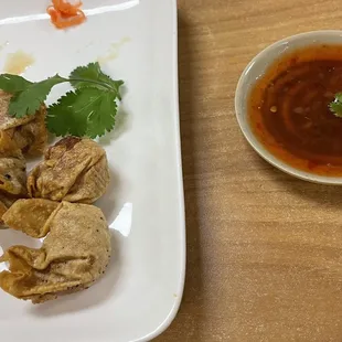 Homemade fried dumplings... everyone grabbed one which I don&apos;t have much leftovers for picture