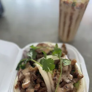 Bun Bao with Grilled Pork