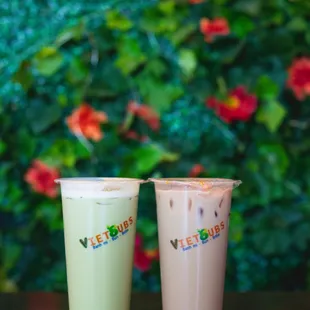 Matcha milk tea and Vietsubs milk tea