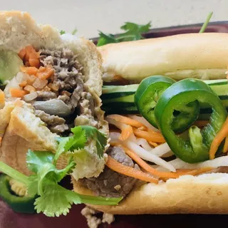 Lemongrass Beef Sandwich Banh Mi Bo