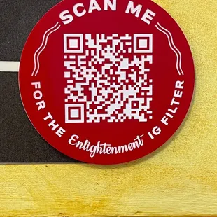 You can scan this for an instagram filter! Cool!