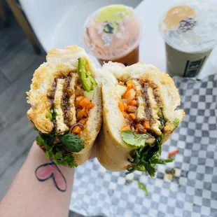 Enoki Tofu Sandwich