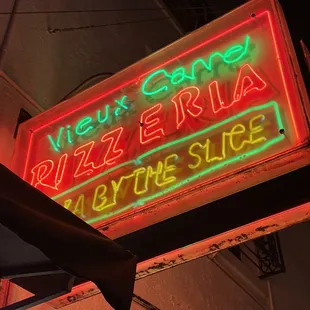 a neon sign for a restaurant