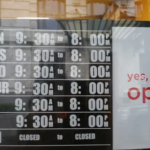 Hours posted on Yelp are different. This place is great!