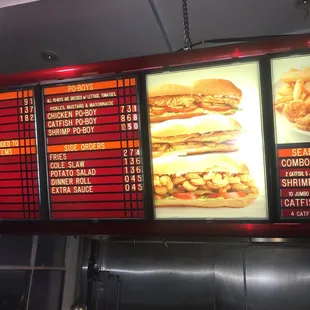 Po-Boy menu!