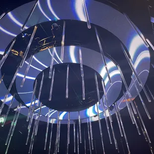 a circular ceiling with lights